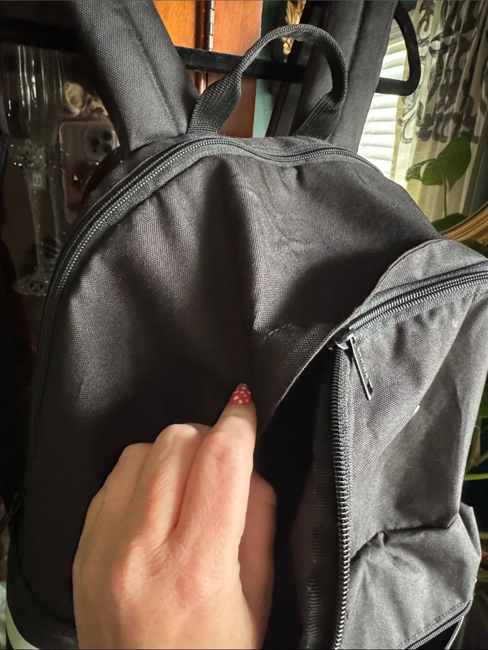 adidas Black Men’s Backpack with White Stripe Accents
